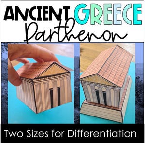 Modello del Partenone 3D stampabile, modello del Partenone dell'antica Grecia, per la classe, per la scuola domestica, per l'attività sull'antica Grecia