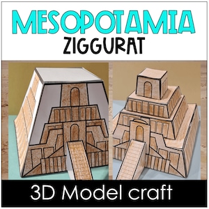 Antica Mesopotamia, Antico modello 3D di Ziggurat Sumero, Storia delle civiltà antiche, Istruzione parentale, Aula, Tempio piramidale stampabile
