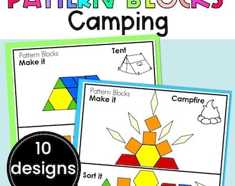 Printable Math Fairytale Pattern Block Mats, Task Cards, Design ...