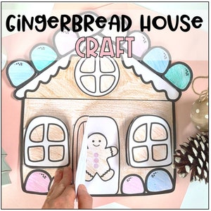 Printable Gingerbread House Craft, Gingerbread House Template, Gingerbread Activity, Christmas Craft