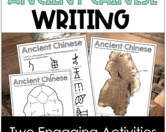 Ancient Chinese Writing Script Oracle Bone Shang Dynasty China Activity