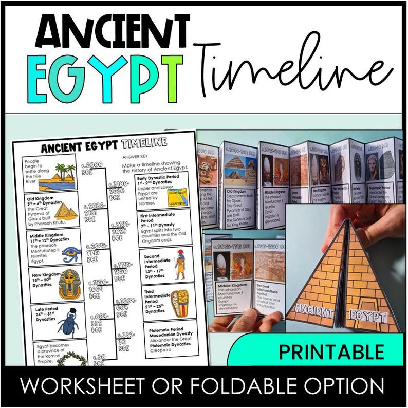 Ancient Egypt Timeline, History Activity, Printable, Social Studies ...