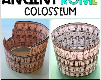 Printable 3D Colosseum Craft, Ancient Rome, Classroom Activity, Homeschool, Hands-on History Craft Download