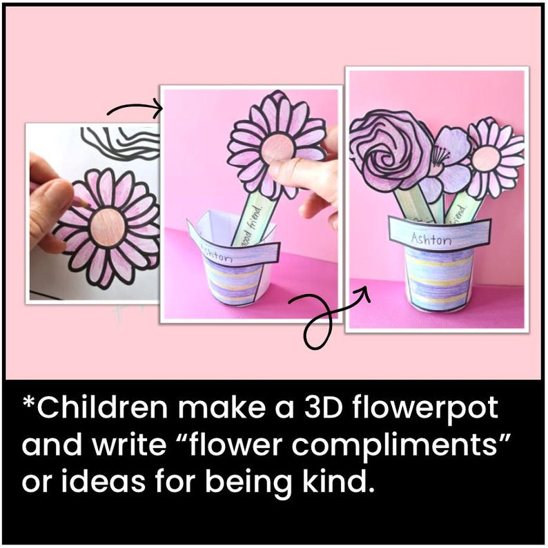 Spring Flower Kindness Craft Bulletin Board Classroom Community ...