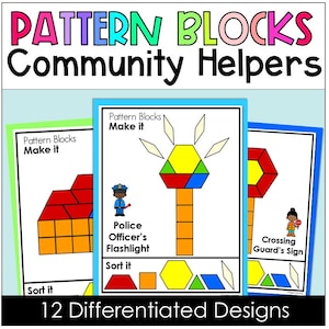 Aides communautaires et carrières en mathématiques imprimables, tapis à motifs, cartes à tâches, formes 2D, centre pour salle de classe, activité mathématique