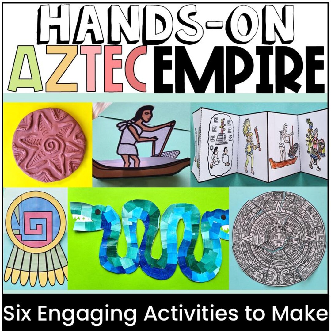 Aztec Empire History Crafts Template, Hands-on History Printable ...