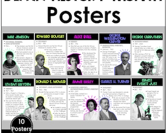 Schwarze Geschichte Monat Wissenschaftler Poster, druckbare Poster, Afro-Amerikaner in der Wissenschaft Karriere, Sofort Download, Klassenzimmer Dekor, Digital