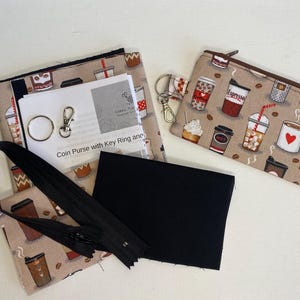 Coin Purse PDF pattern instructions for coin purse with key ring and lobster claw