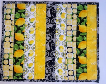 Lemon Stripes Wendbare Tischsets, 2er-Set