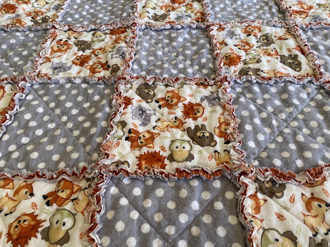 Rag Quilt aus Flanell und Baumwollbatist in verschiedenen Designs