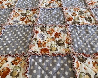 Rag Quilt aus Flanell und Baumwollbatist in verschiedenen Designs