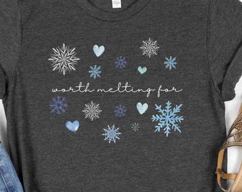 Vale la pena derretirse por / Camisa congelada de mujer / Camisa Olaf de mujer / Camisas congeladas familiares / Camisa Elsa Anna Olaf / Camisa Elsa / Disney Frozen