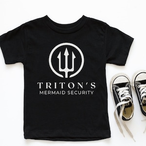 Kleinkind Meerjungfrau Shirt | Triton Kleine Meerjungfrau Shirt | König Triton Shirt | Mermaid Security Shirt |