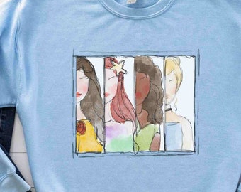 Disney Princess Sweatshirt | Princess Doodle Sweatshirt | Disneyworld Princess Sweatshirt | Disneyland Princess Sweatshirt