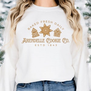 Arendelle Cookie Co. | Frozen Christmas Sweatshirt | Frozen Gingerbread Cookie Sweatshirt | Women&#39;s Frozen Sweatshirt | Women&#39;s Frozen Shirt