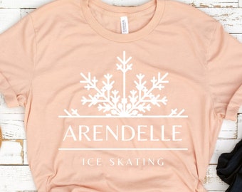 Chemise de patinage sur glace Arendelle | Chemise minimaliste inspirée de la Reine des neiges | Style hivernal | Inspiré de Disney | T-shirt Frozen Park Day