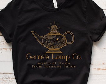 Genie's Lamp Co.-skjorta | Genie Aladdin-skjorta | Aladdin-skjorta för kvinnor | Jasmine Aladdin-skjorta | Matchande Aladdin-skjortor för familjen