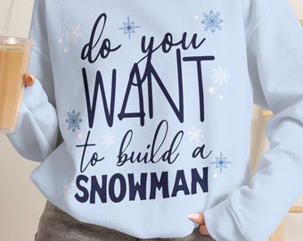 ¿Quieres construir un muñeco de nieve? Sudadera Frozen a juego para adultos y jóvenes.