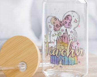 Disney Lehrerglas | Disney Lehrer Bibliothek Schulleiterin Schule Tasse | Disney Lehrer Geschenk | Disneyworld Lehrerin