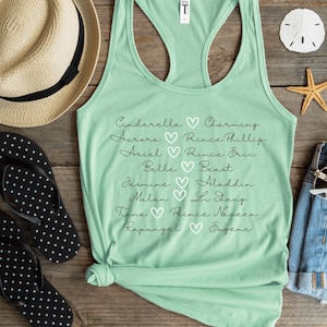 Disney Princess True Love Tank Top Shirt | Disney Princess Tank Top | Disney Valentine's Day Shirt | Disneyworld Vacation Tank Top Shirt