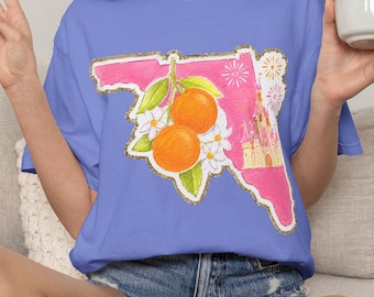 Camiseta del estado de Florida Oranges - Camiseta Magical Vacation Florida Comfort Colors