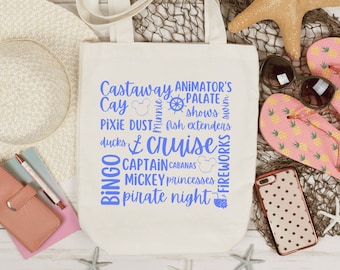 Disney Cruise Line Tote Bag / Disney Fish Extender Gift / Disney Cruise Pixie Dust Treat / Disney Cruise Canvas Tote Bag
