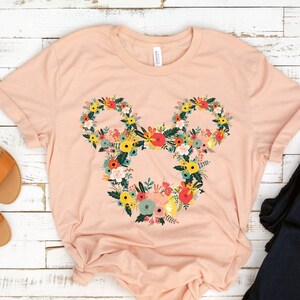 Floral Minnie Shirt | Minnie Flower Shirt | Minnie Flower Bow Shirt | Minnie Mouse Shirt | Mickey Mouse Shirt | Disneyland Vacation Shirt