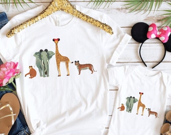 Chemise du règne animal | Chemise Animal Kingdom pour femme | Chemise animaux Mickey | Chemise de vacances Disney | Vacances Disneyworld | Jumelage familial