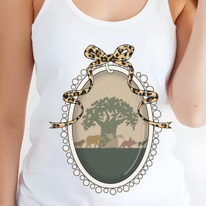 Coquette Animal Kingdom Racerback Tank | Cute Cheetah Print Bow Animal Kingdom Tank Top