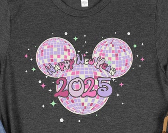 Camisa Disney de Año Nuevo / Feliz Año Nuevo 2025 / Camisa Retro Disney Disco Año Nuevo / Año Nuevo Disneyworld / Año Nuevo Disneyland