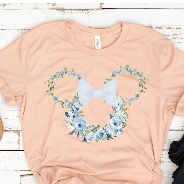 Floral Princess Minnie Mouse Shirt | Cinderella Minnie Mouse Shirt | Minnie Flower Crown Shirt | Minnie Mouse Shirt | Disney Trip Shirt