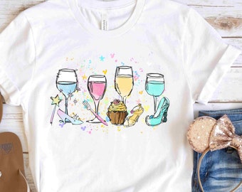 Disney Princess Wine Shirt | Epcot Drinking Around the World Shirt | Princess Wine Lover Shirt | Epcot Wine Shirt | Womens Epcot Shirt