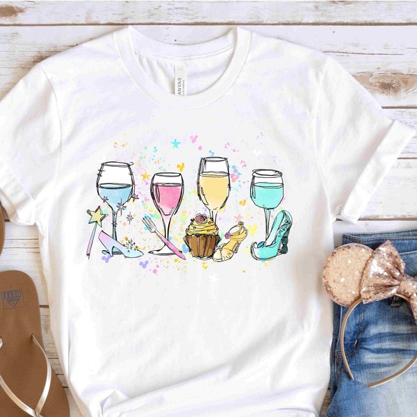 Disney Princess Wine Shirt | Epcot Drinking Around the World Shirt | Princess Wine Lover Shirt | Epcot Wine Shirt | Womens Epcot Shirt