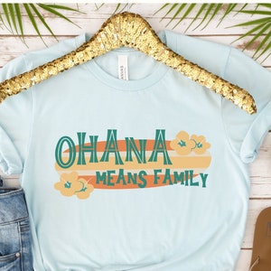 Ohana significa camisa familiar / camisa Disney Ohana / camisa hawaiana de Disney / camisa Lilo y Stitch / camisa Disney Aulani / camisa polinesia