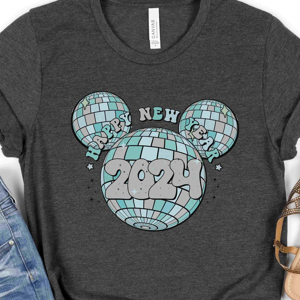 New Years Disney Shirt | Happy New Years 2024 | Retro Disney Disco New Years Shirt | Disneyworld New Years | Disneyland New Years Teesummer