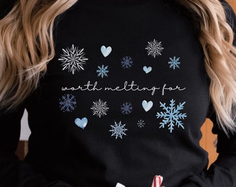 Ça vaut le coup de fondre | Chemise à manches longues Frozen pour femmes | Chemise à manches longues Olaf pour femmes | Chemise Elsa | Chemise à manches longues Elsa