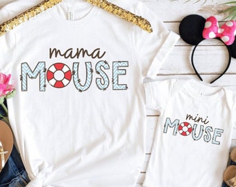 Disney Cruise Family Matching Mouse Shirts | Mama Mini Baby Sister Grandma Auntie Mouse | Matching Mouse Shirts | Family Disney Shirts
