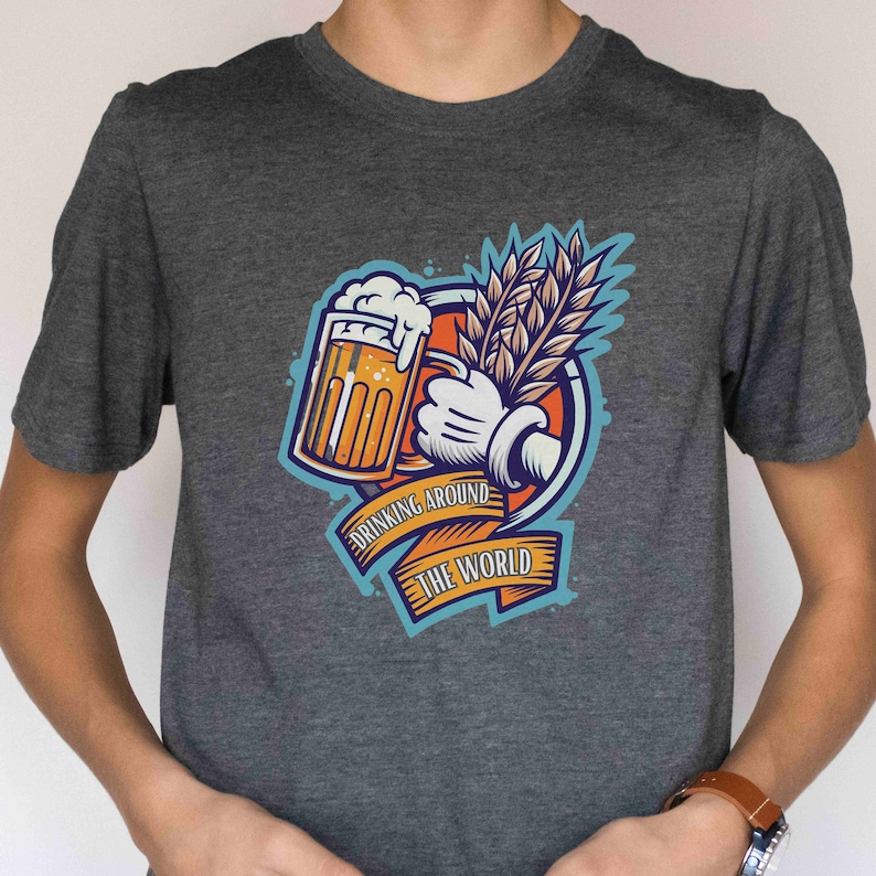 Drinking Around the World Shirt | Mickey Beer Shirt | Epcot Drinking Shirt | Germany Beer Shirt | Germany Pavillion Shirt | Disney Dad Shirt image 1