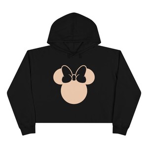 Sudadera con capucha recortada disney / Sudadera con capucha Minnie Mouse Bow / Sudadera con capucha recortada Minnie Mouse / Sudadera recortada Minnie Mouse imagen 2