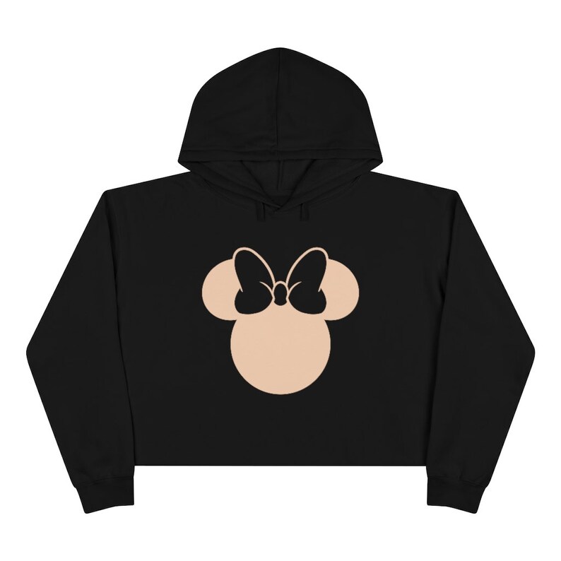 Sudadera con capucha recortada disney / Sudadera con capucha Minnie Mouse Bow / Sudadera con capucha recortada Minnie Mouse / Sudadera recortada Minnie Mouse imagen 2