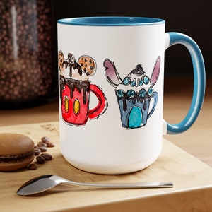 Tazza da caffè con scarabocchio Disney, tazza da bevanda con disegno di Pooh Donald Topolino, tazza per insegnante Disney, regalo per insegnante Disney, insegnante di Disneyworld