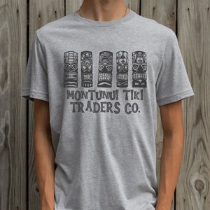 Montunui Tiki Traders Co. Shirt | Moana Shirt | Mens Unisex Moana Family Matching Shirt | Disney Hawaiian Shirt | Disney Aulani Shirt