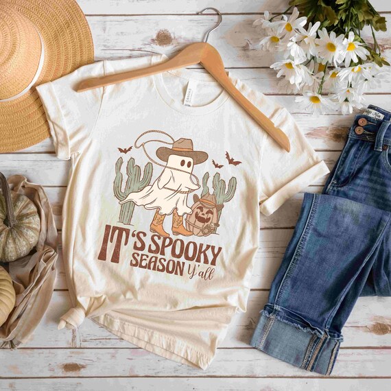 Its Spooky Season Y'All | Western Halloween Shirt | Cowboy Spooky Season Shirt | Cowboy Ghost Shirt | Country Halloween Shirt