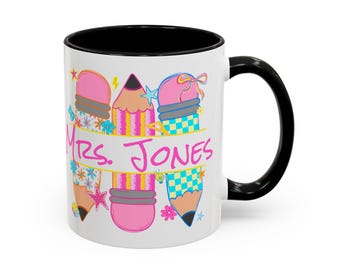 Taza de café para profesores (11, 15 oz) - Taza de café personalizada para profesores - Regalo de agradecimiento para profesores - Regalo de regreso a clases o de fin de curso