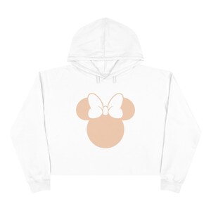 Sudadera con capucha recortada disney / Sudadera con capucha Minnie Mouse Bow / Sudadera con capucha recortada Minnie Mouse / Sudadera recortada Minnie Mouse imagen 4