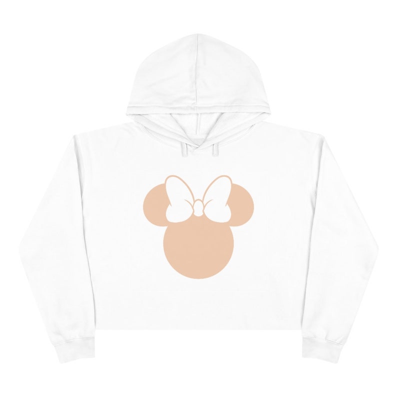 Sudadera con capucha recortada disney / Sudadera con capucha Minnie Mouse Bow / Sudadera con capucha recortada Minnie Mouse / Sudadera recortada Minnie Mouse imagen 4