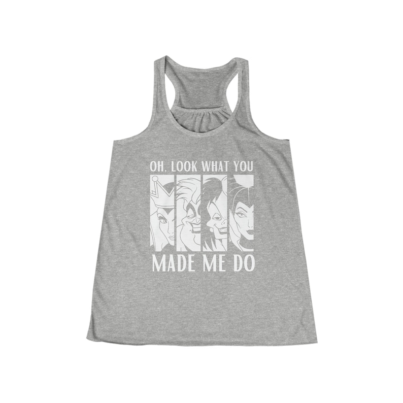 Look What You Made Me Do Disney Villains Racerback Tank Top Shirt | Classic Disney Villains Sleeveless Shirt | Disney Halloween Shirt image 3