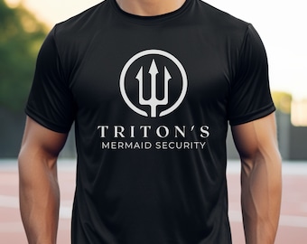 Sport-Tek Men's Little Mermaid Shirt | DriFit Athletic Disney Shirt | Dad Little Mermaid Shirt | King Triton Shirt | Mermaid Security Shirt