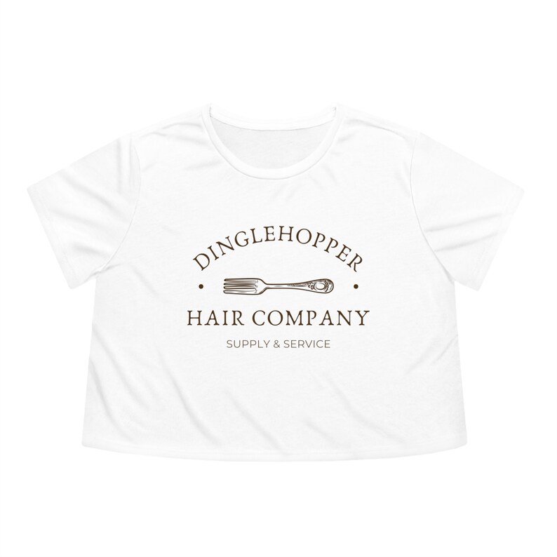 Dinglehopper Hair Company Crop TShirt | Little Mermaid Inspired Shirt | Ariel Shirt | Women's Little Mermaid Shirt | Simple Disney Shirt image 2
