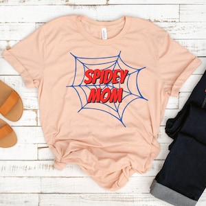 Spider-Man-T-Shirt | Spiderman-Shirt für Damen | Spiderman Geburtstagsparty-Shirt | Damen-Spider-Shirt | Minimalistisches Spiderman-Shirt